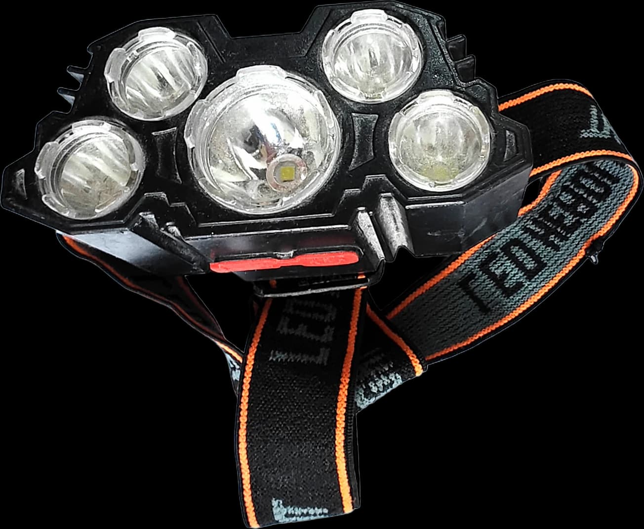 5-LED head torch with adjustable elastic strap