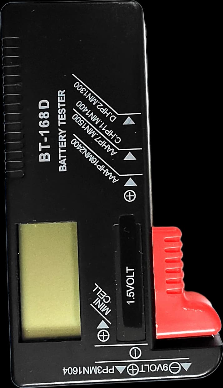 BT-168D digital battery tester for AA, AAA, C, D, 9V and button cells