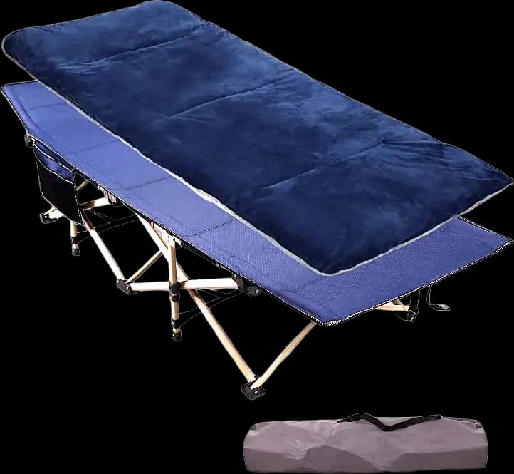 REDCAMP folding camp bed + TENTRA self-inflating mat (set)