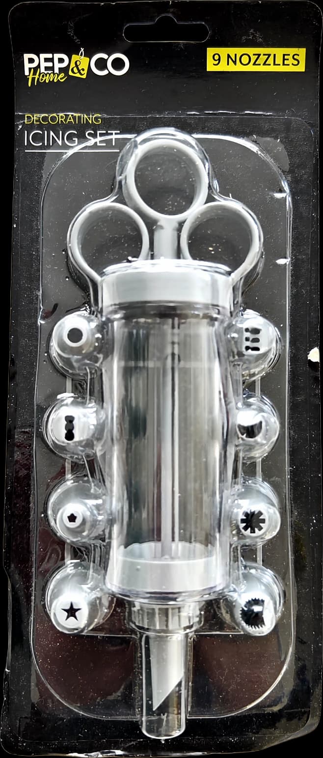 Pep&Co Home decorating icing set with syringe and 9 nozzles, sealed