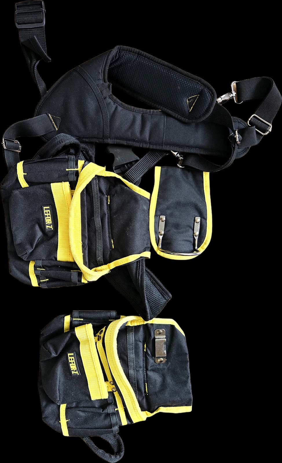 LEFOR-Z padded tool belt with braces, two pouches and hammer holder