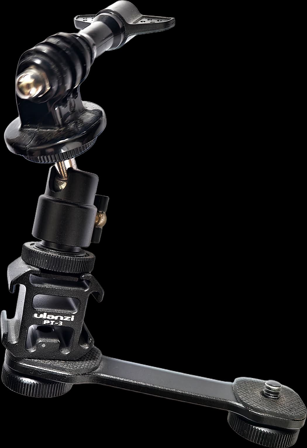 Ulanzi PT-3 triple cold shoe bar with mini ball head and GoPro adapter