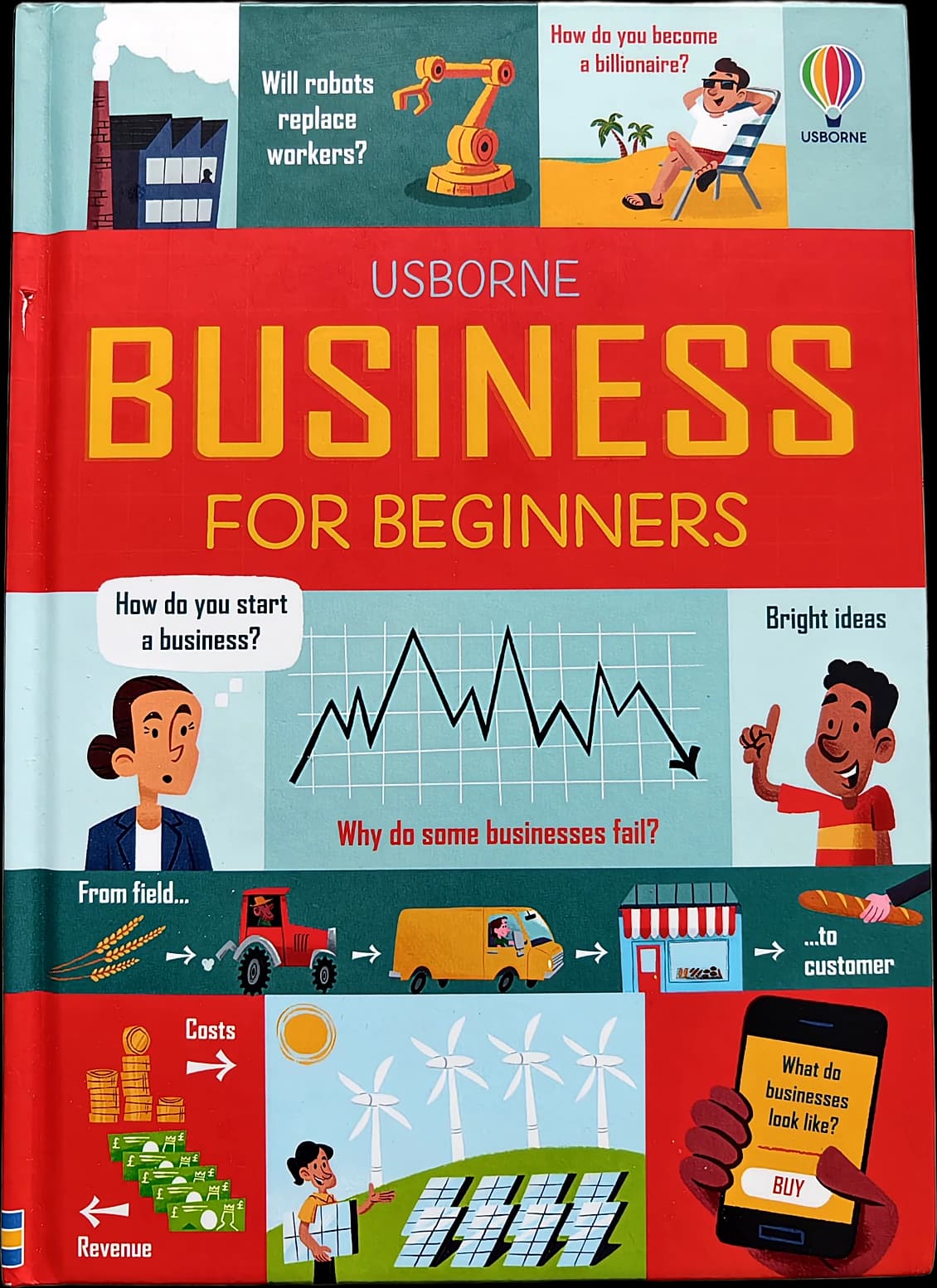 Business for Beginners, Usborne hardback by Rose Hall and Lara Bryan